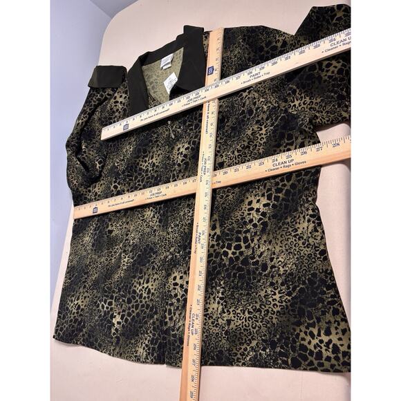 Cato Women Plus Sportswear Plus 24W 3/4 Sleeve Boho Tropical Animal Print Y2K - Picture 6 of 9